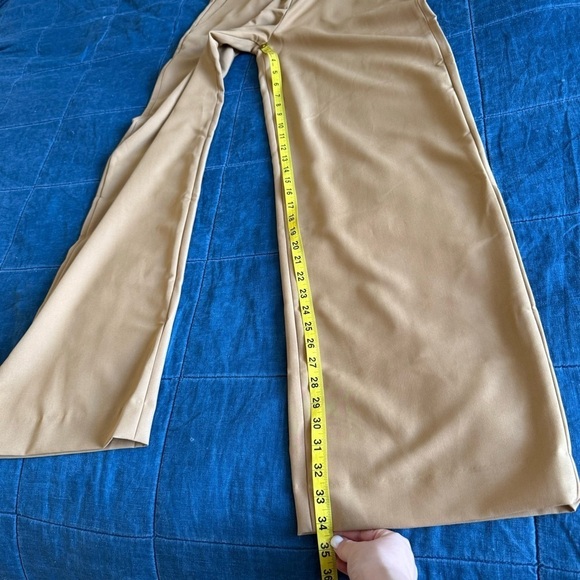 NWOT $135 HOUSE OF CB CAMERON
CARAMEL RELAXED WIDE LEG TAILORED TROUSERS SMALL - Picture 12 of 12